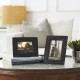 Glitzhome Set of 2  Black Honeycomb Resin Tabletop Picture Frames-4X6 5X7