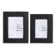 Glitzhome Set of 2  Black Honeycomb Resin Tabletop Picture Frames-4X6 5X7