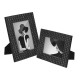 Glitzhome Set of 2  Black Honeycomb Resin Tabletop Picture Frames-4X6 5X7