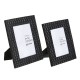 Glitzhome Set of 2  Black Honeycomb Resin Tabletop Picture Frames-4X6 5X7