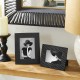 Glitzhome Set of 2  Black Honeycomb Resin Tabletop Picture Frames-4X6 5X7