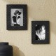 Glitzhome Set of 2  Black Honeycomb Resin Tabletop Picture Frames-4X6 5X7