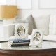 Glitzhome Set of 2  White Ornate Resin Tabletop Picture Frames-4x6