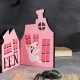Glitzhome 24.75"L Halloween Wooden House Table Decor