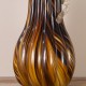 Glitzhome 11.25"H Multi Brown Striped Large Glass Gourd
