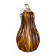 Glitzhome 11.25"H Multi Brown Striped Large Glass Gourd