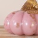 Glitzhome 5.75"D x 4.75"H Pink Glass Pumpkin
