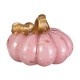 Glitzhome 5.75"D x 4.75"H Pink Glass Pumpkin
