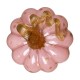 Glitzhome 5.75"D x 4.75"H Pink Glass Pumpkin