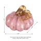 Glitzhome 5.75"D x 4.75"H Pink Glass Pumpkin
