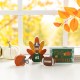 Glitzhome 5.75"H S/4 Thanksgiving Wooden Turkey Table Decor Set