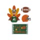 Glitzhome 5.75"H S/4 Thanksgiving Wooden Turkey Table Decor Set