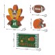 Glitzhome 5.75"H S/4 Thanksgiving Wooden Turkey Table Decor Set