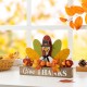Glitzhome 11.75"L Thanksgiving Wooden Turkey Table Decor