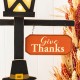 Glitzhome 36"H Thanksgiving Lighted Wooden Turkey Lamp Post Porch Decor w/Timer