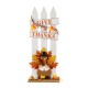 Glitzhome 28"H Thanksgiving Wooden Fence Turkey Porch Decor