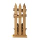 Glitzhome 28"H Thanksgiving Wooden Fence Turkey Porch Decor