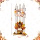 Glitzhome 28"H Thanksgiving Wooden Fence Turkey Porch Decor