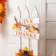 Glitzhome 28"H Thanksgiving Wooden Fence Turkey Porch Decor