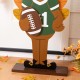 Glitzhome 29.5"H Thanksgiving Wooden Football Turkey Porch Decor