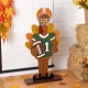 Glitzhome 29.5"H Thanksgiving Wooden Football Turkey Porch Decor