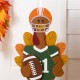 Glitzhome 29.5"H Thanksgiving Wooden Football Turkey Porch Decor