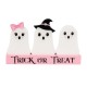Glitzhome 10"L Halloween Wooden Epoxy Ghosts Table Decor