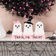 Glitzhome 10"L Halloween Wooden Epoxy Ghosts Table Decor