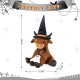 Glitzhome 19"H Halloween Fabric Highland Cow Shelf Sitter