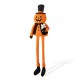 Glitzhome 59"H Halloween Oversized Fabric Jack-O-Lantern with Dangle Legs w/Timer