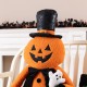 Glitzhome 59"H Halloween Oversized Fabric Jack-O-Lantern with Dangle Legs w/Timer
