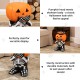 Glitzhome 14.5"H Halloween MGO Skeleton Pumpkin Stool