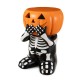 Glitzhome 14.5"H Halloween MGO Skeleton Pumpkin Stool