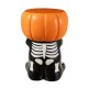 Glitzhome 14.5"H Halloween MGO Skeleton Pumpkin Stool