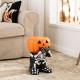 Glitzhome 14.5"H Halloween MGO Skeleton Pumpkin Stool