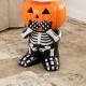 Glitzhome 14.5"H Halloween MGO Skeleton Pumpkin Stool