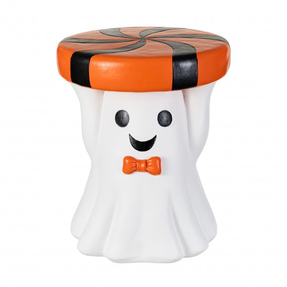 Glitzhome 14.75"H Halloween MGO Ghost Stool