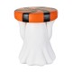 Glitzhome 14.75"H Halloween MGO Ghost Stool