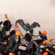 Glitzhome 72.00"L Halloween Eucalyptus Pumpkin Bat Garland