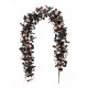 Glitzhome 72.00"L Halloween Eucalyptus Pumpkin Bat Garland