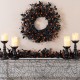 Glitzhome 72.00"L Halloween Eucalyptus Pumpkin Bat Garland