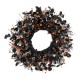 Glitzhome 22.00"DHalloween Eucalyptus Pumpkin Bat Wreath Includes a Complimentary Black Metal Wreath Hanger