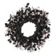 Glitzhome 22.00"DHalloween Eucalyptus Pumpkin Bat Wreath Includes a Complimentary Black Metal Wreath Hanger