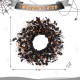 Glitzhome 22.00"DHalloween Eucalyptus Pumpkin Bat Wreath Includes a Complimentary Black Metal Wreath Hanger