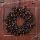 Glitzhome 22.00"DHalloween Eucalyptus Pumpkin Bat Wreath Includes a Complimentary Black Metal Wreath Hanger