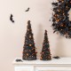 Glitzhome Set of 2 Halloween Eucalyptus With Bats Pumpkin Cone Tree