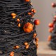 Glitzhome Set of 2 Halloween Eucalyptus With Bats Pumpkin Cone Tree