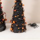 Glitzhome Set of 2 Halloween Eucalyptus With Bats Pumpkin Cone Tree