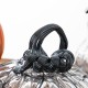 Glitzhome 7.50"L Halloween Abstract Black and White Glass Pumpkin