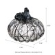 Glitzhome 7.50"L Halloween Abstract Black and White Glass Pumpkin